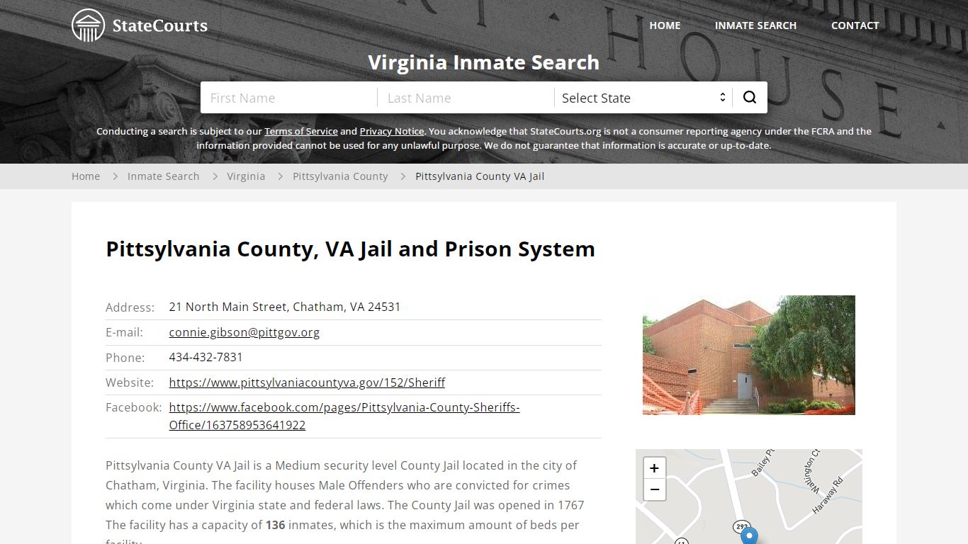 Pittsylvania County VA Jail Inmate Records Search, Virginia - StateCourts